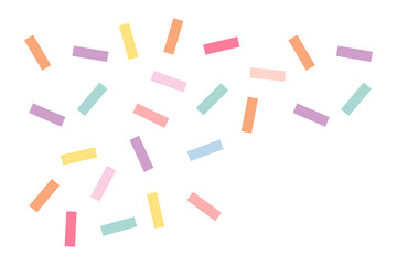 Rainbow sprinkles png border sticker, transparent background