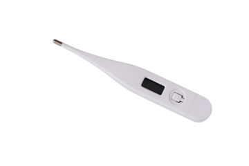 White digital thermometer mockup transparent png