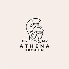 Premium goddess Athena line logo design