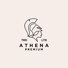 premium goddess Athena vector logo design