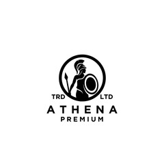 premium goddess Athena vector logo design