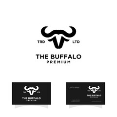 Fototapeta premium abstract buffalo logo design illustration