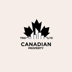 Obraz premium premium canadian property logo design