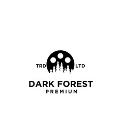 premium wood tree forest film vector logo icon design