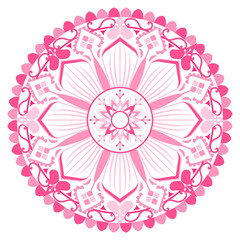Pink arabesque patterned design element transparent png