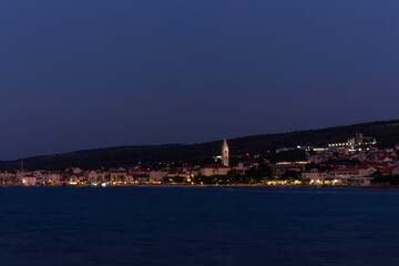 Fototapeta premium Supetar at Night in Brac, Croatia