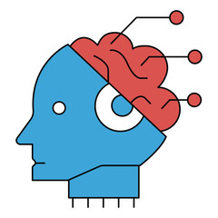 Smart Robotics Intelligence Automation Digital Future Vector Icon