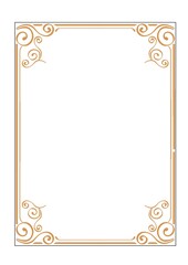 Elegant vintage ornate frame with flourishes, perfect for certificates and invitations.