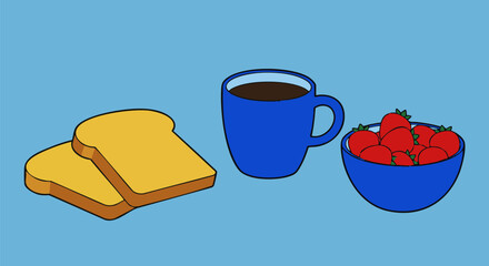 Simple Breakfast with Coffee