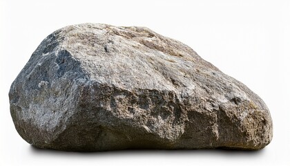big boulder with rough texture isolated on transparent background