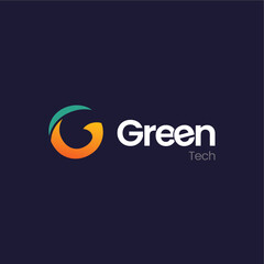 Green Tech Logo Design Eco-Friendly and Modern Branding