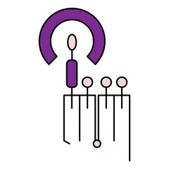 Electronic Circuit Neural Network Artificial Intelligence Icon