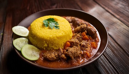 cuscuz de carne angolan food that blends steamed cornmeal with savory meat and spices creating a hearty and flavorful dish rooted in angolars rich culinary traditions