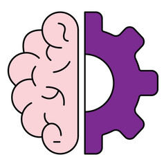 Alpha Mind Deep Learning AI Vector Icon