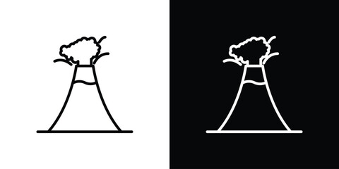 Volcano icon. Signs and symbols for mobile app, UI, UX