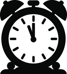 Classic twin bell alarm clock silhouette