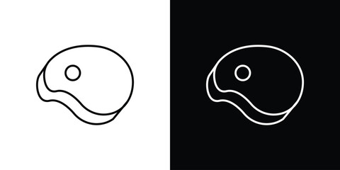 Steak icon. Signs and symbols for mobile app, UI, UX