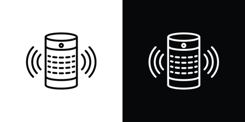 Smart speaker icon. Signs and symbols for mobile app, UI, UX