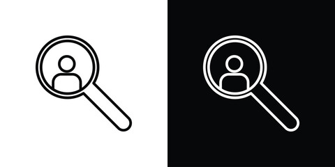 Recruitment icon. Signs and symbols for mobile app, UI, UX