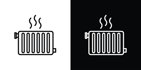 Radiator icon. Signs and symbols for mobile app, UI, UX