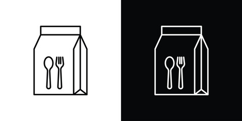 Fototapeta premium Paper bag icon. Signs and symbols for mobile app, UI, UX