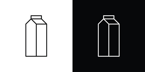 Milk carton icon. Signs and symbols for mobile app, UI, UX