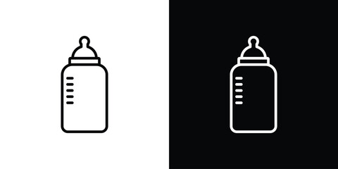 Milk bottle icon. Signs and symbols for mobile app, UI, UX