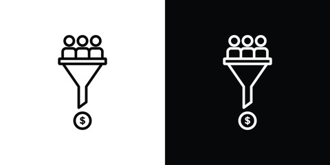 Lead conversion icon. Signs and symbols for mobile app, UI, UX