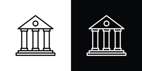 Court icon. Signs and symbols for mobile app, UI, UX