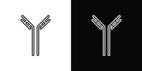 Antibody icon. Signs and symbols for mobile app, UI, UX