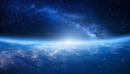 Fototapeta premium an artistic illustration capturing the essence of the cosmos in blue hues