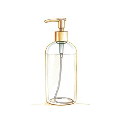 Fototapeta premium Clear Pump Bottle with Liquid Soap. (1)