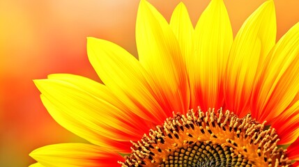 Fototapeta premium Vibrant Sunflower Closeup Petals Nature Photography