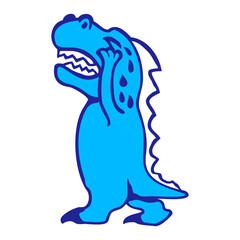 T-Rex Tyrannosaurus Crying Sad Dramatic Tear Drops Unhappy