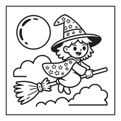 Bold and easy halloween coloring pages, vectors, illustration, line art, black & white deasgns, halloween coloring book, halloween coloring pages, halloween elements