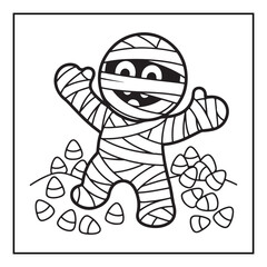 Bold and easy halloween coloring pages, vectors, illustration, line art, black & white deasgns, halloween coloring book, halloween coloring pages, halloween elements