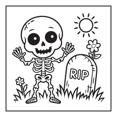 Bold and easy halloween coloring pages, vectors, illustration, line art, black & white deasgns, halloween coloring book, halloween coloring pages, halloween elements