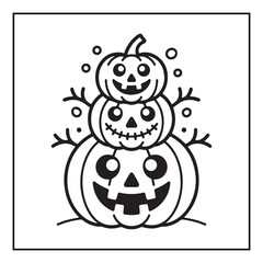Bold and easy halloween coloring pages, vectors, illustration, line art, black & white deasgns, halloween coloring book, halloween coloring pages, halloween elements