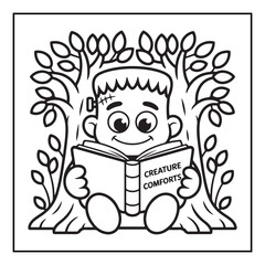 Bold and easy halloween coloring pages, vectors, illustration, line art, black & white deasgns, halloween coloring book, halloween coloring pages, halloween elements