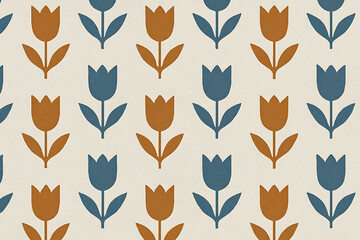 Geometric Tulip Pattern Design.
