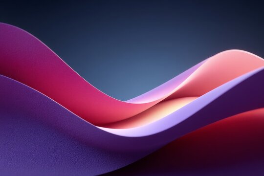 A purple and pink wave with a blue background