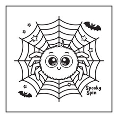 Bold and easy cute halloween coloring pages, vectors, illustration, line art, black & white deasgns, halloween coloring book, halloween coloring pages, halloween elements