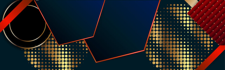 Festive Lux New Year Christmas gold design noble dark blue background abstract shiny color golden with shine and sparkles