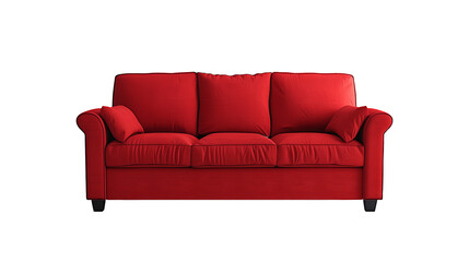 red sofa isolated