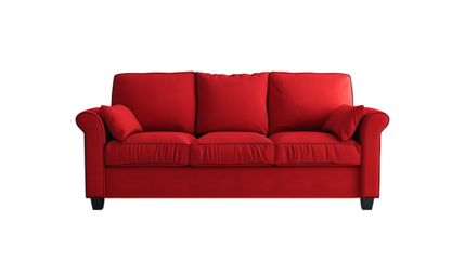 red sofa isolated