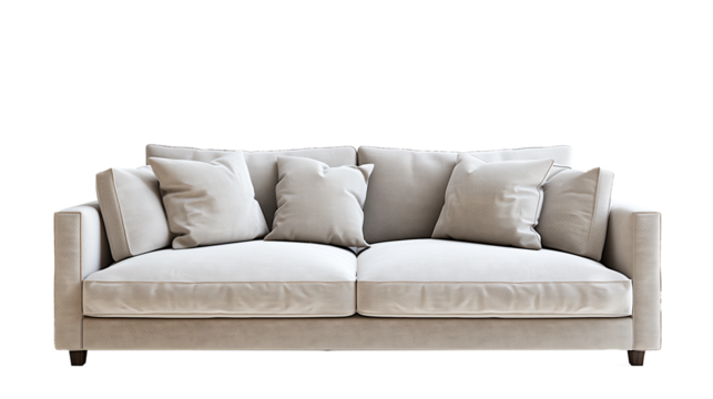 white sofa isolated