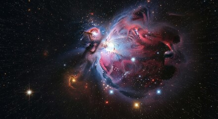 Celestial tapestry cosmic clouds and radiant stars paint a breathtaking interstellar vista