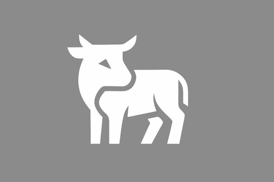 Bull Silhouette: A clean, minimalist vector graphic of a bull, the iconic emblem of strength and prosperity.