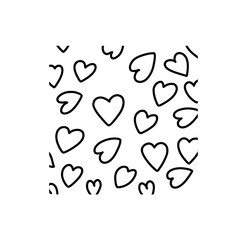 hand drawn heart pattern