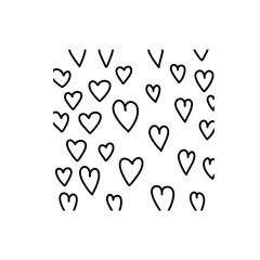 hand drawn heart pattern